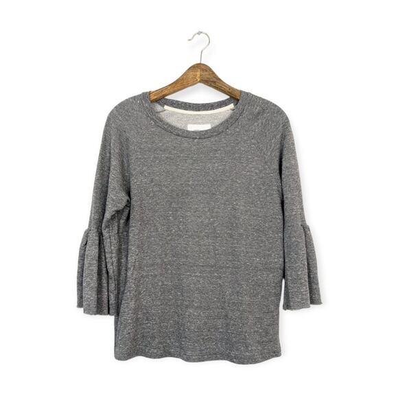 Current Elliot Grey The Ruffle Sleeve Sweatshirt Size XS - Picture 1 of 8